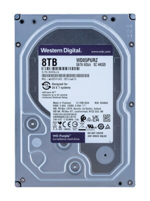 Dysk HDD WD Purple WD85PURZ (8 TB ; 3.5″; 256 MB; 5640 obr/min)