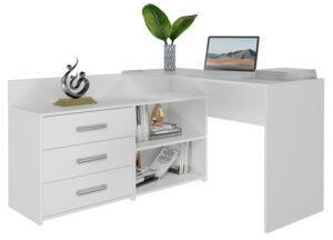 Biurko narożne + komoda Top E Shop DANY 120x50xH76 biały